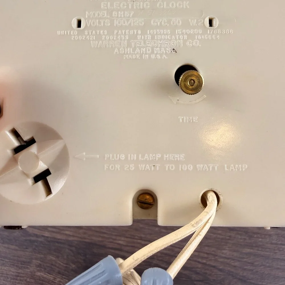 Telechron 8H57 Lite-Call Alarm Clock Lamp Control 1940s Working